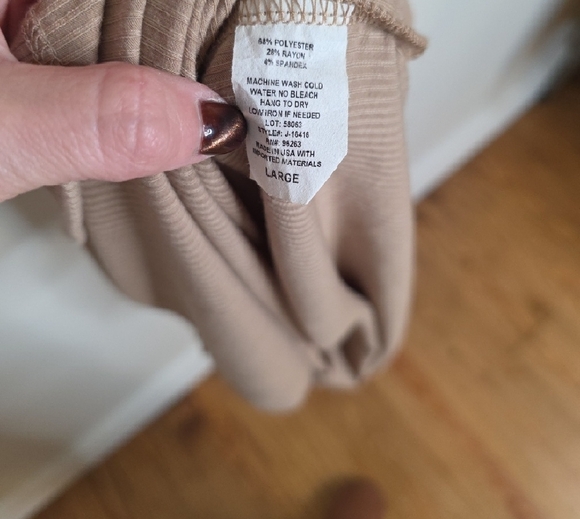 Olivia Rae Taupe Sleeveless Racerback Midi Dress Size Large NWT - Picture 8 of 8